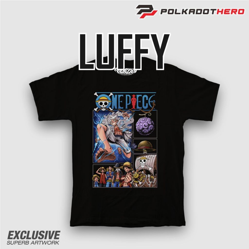 เสื้อยืด POLKADOT HERO LUFFY - MUGIWARA ONEPIECE - ANIME TSHIRT - ONE PIECE TSHIRT - BIGSIZE TSHIRT 