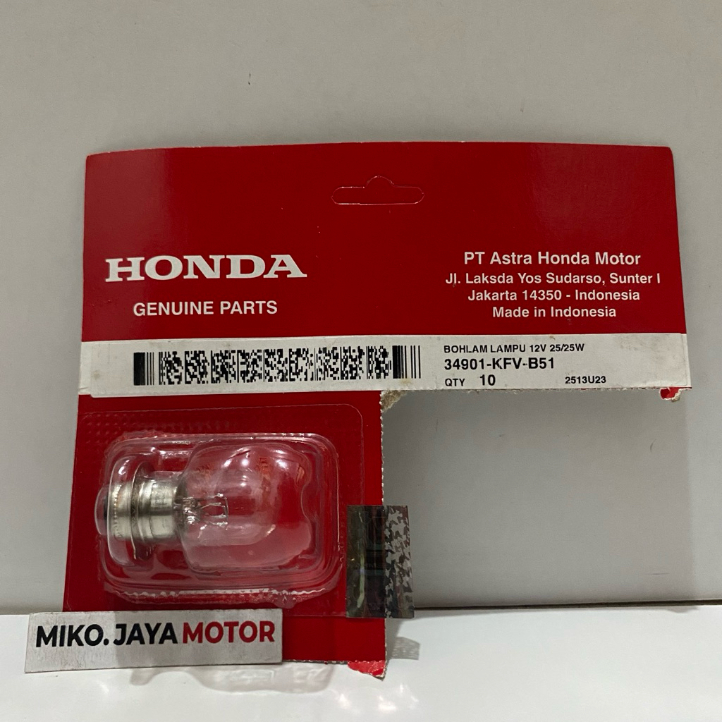 ด้านหน้าหลอดไฟ 34901-KFV-B51 BEAT VARIO SPACY GRAND SUPRA X 125 REVO ORIGINAL HONDA