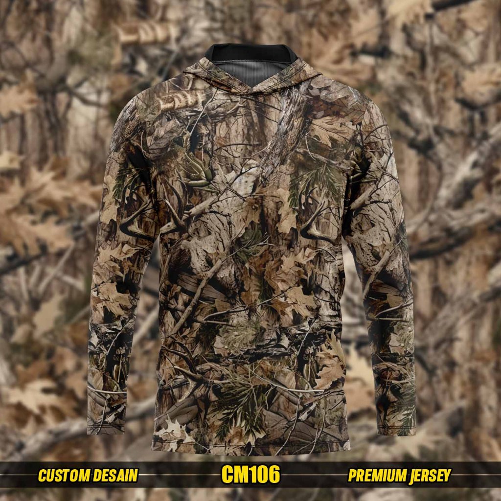 Hunting Camo Jersey_Forest Hunting Camo Shirt_Premium Camo Shirt for Perbakin Shooting Sports_Custom
