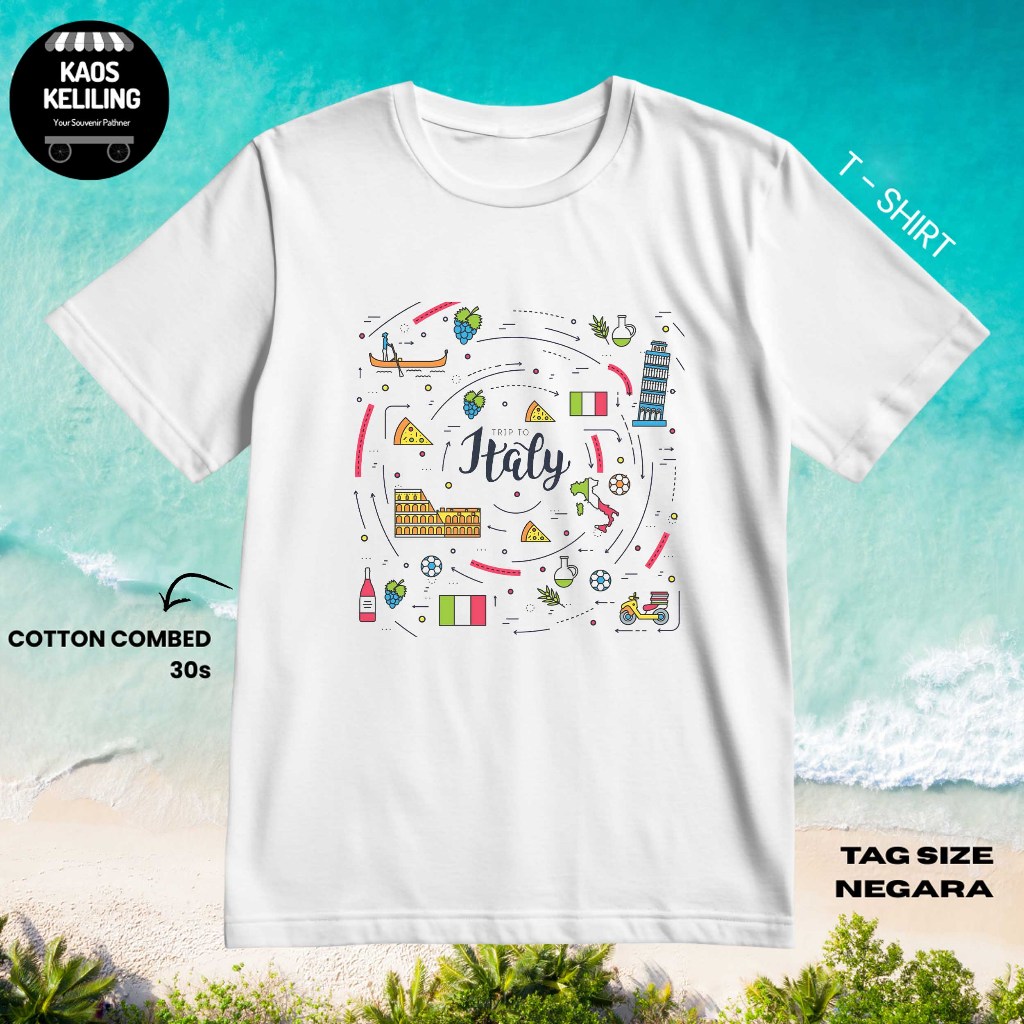 ITALY SOUVENIR T-SHIRT 2 WITH ORIGINAL ITALY LABEL TAG ของขวัญพรีเมี่ยม SOUVENIR CLOTHES