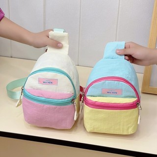 Tas selempang anak premium warna pastel cerah korea lucu unik Sling bag gaya olahraga keren import fashion kekinian Hadiah ulang tahun cowok cewek murah