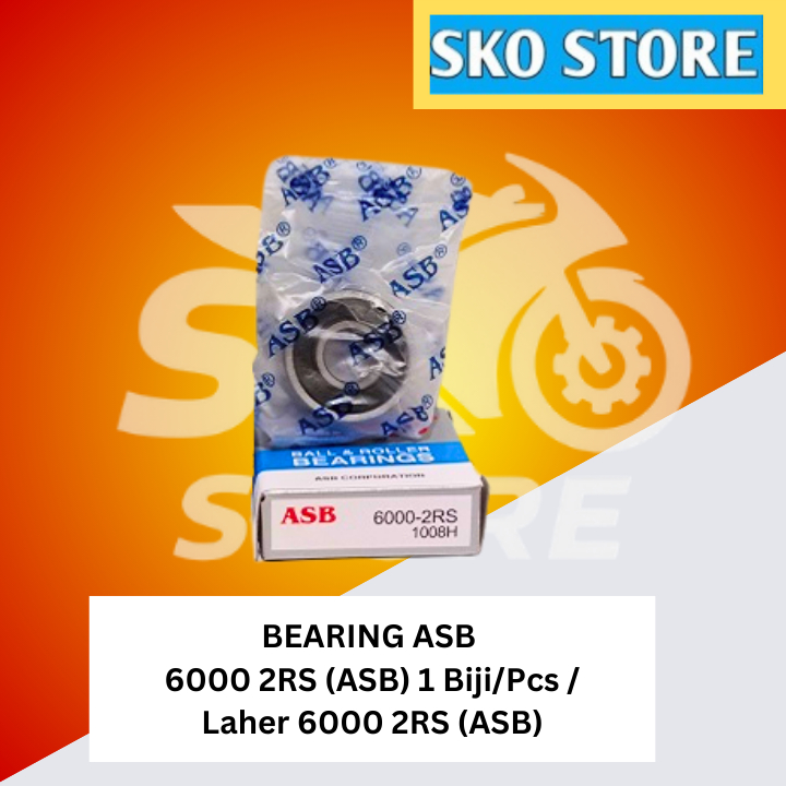 แบริ่ง 6000 2RS (ASB) 1 ชิ้น/ชิ้น /Laher 6000 2RS (ASB)