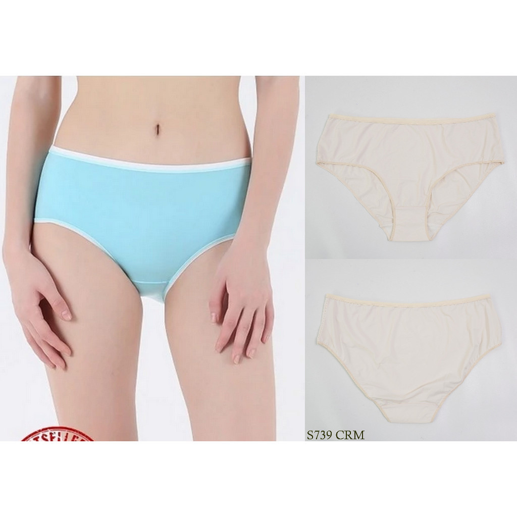 กางเกงชั้นใน Midi ของผู้หญิงธรรมดายืดหยุ่นชุดชั้นในที่สะดวกสบาย S739