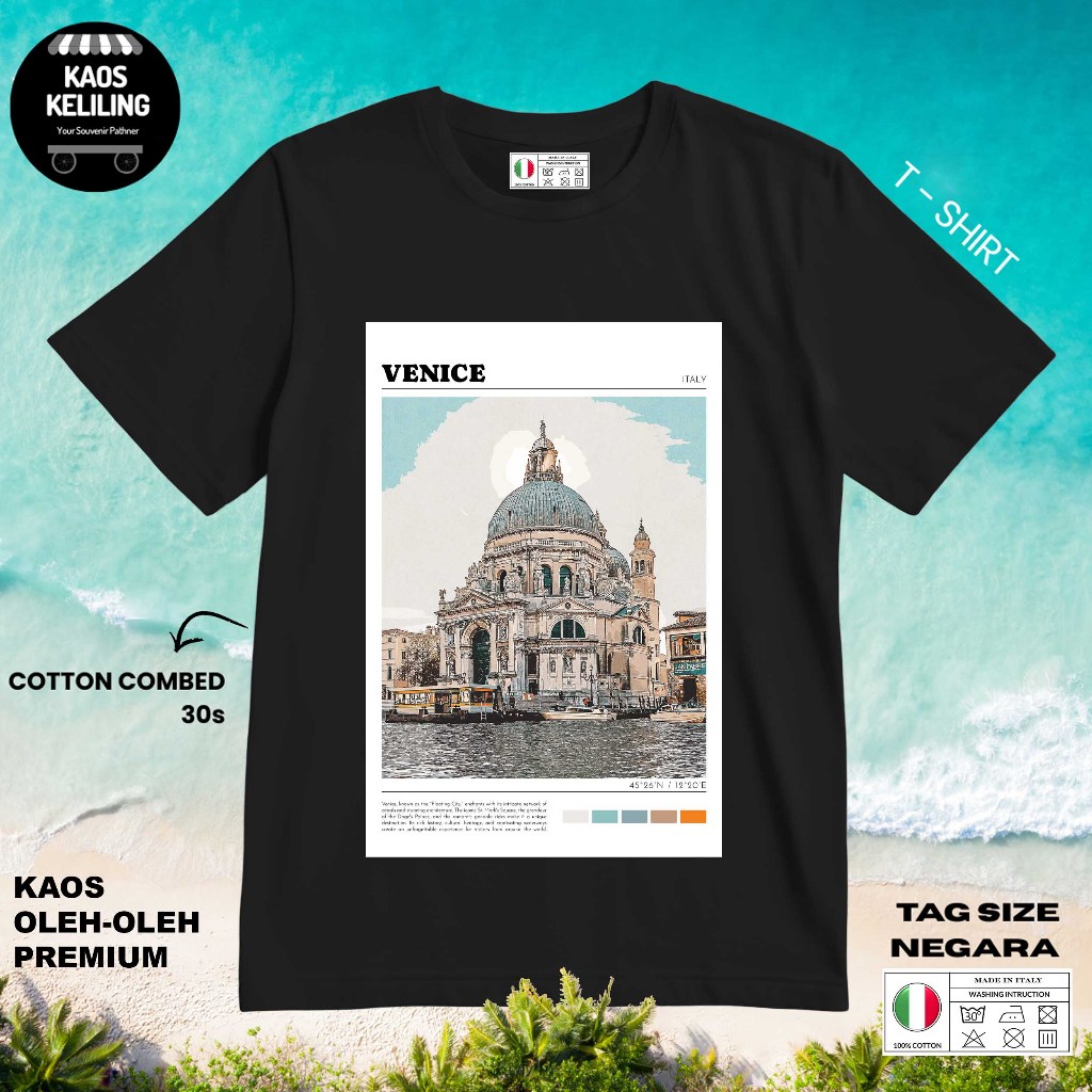ITALY SOUVENIR T-SHIRT 2 WITH ORIGINAL ITALY LABEL TAG ของขวัญพรีเมี่ยม SOUVENIR CLOTHES