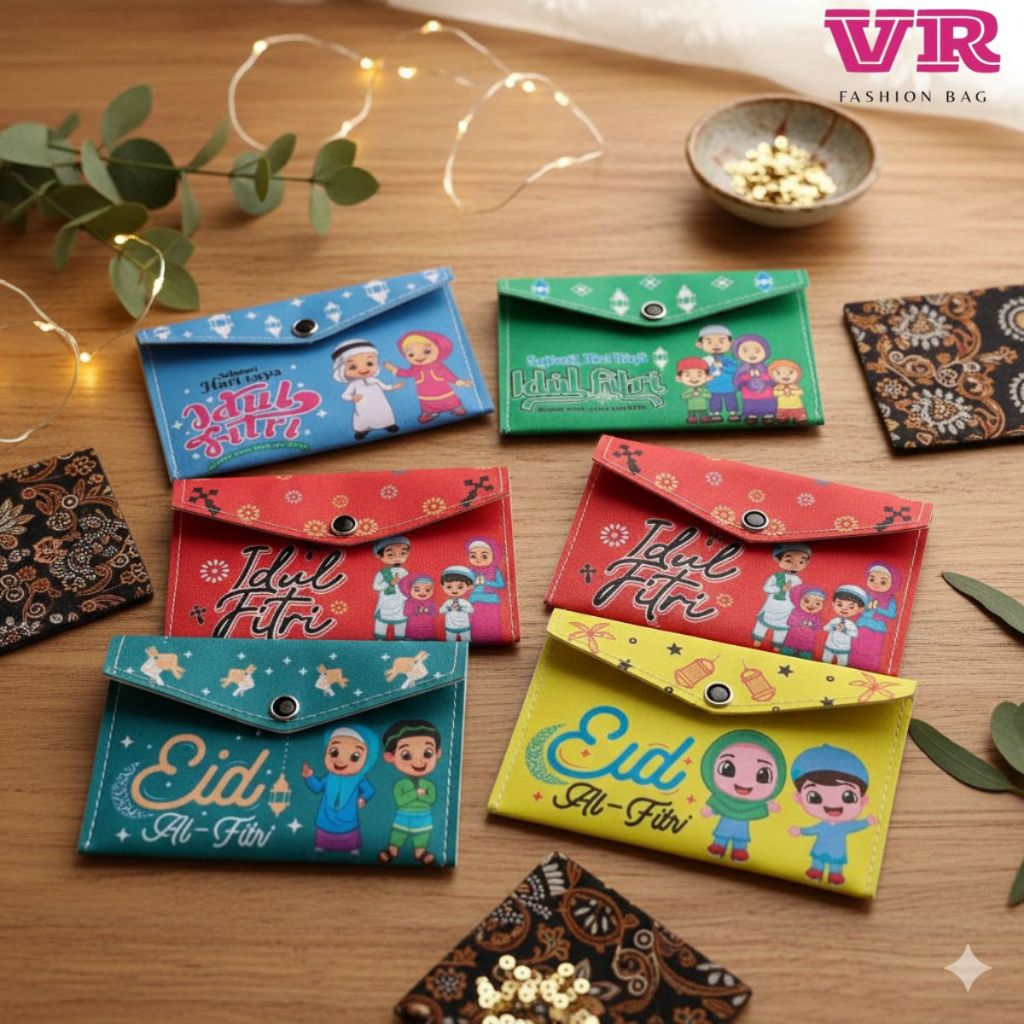 (รับ 12 ชิ้น) EID BUTTON ENVELOPE WALLET / EID MINI Envelope 2026 / Eid THR Angpao