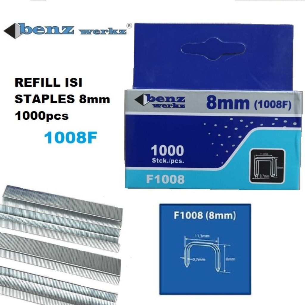 - BENZ ลวดเย็บแบบแมนนวลสําหรับเบาะมอเตอร์ไซค์ 1006F 1008F (1000pc)