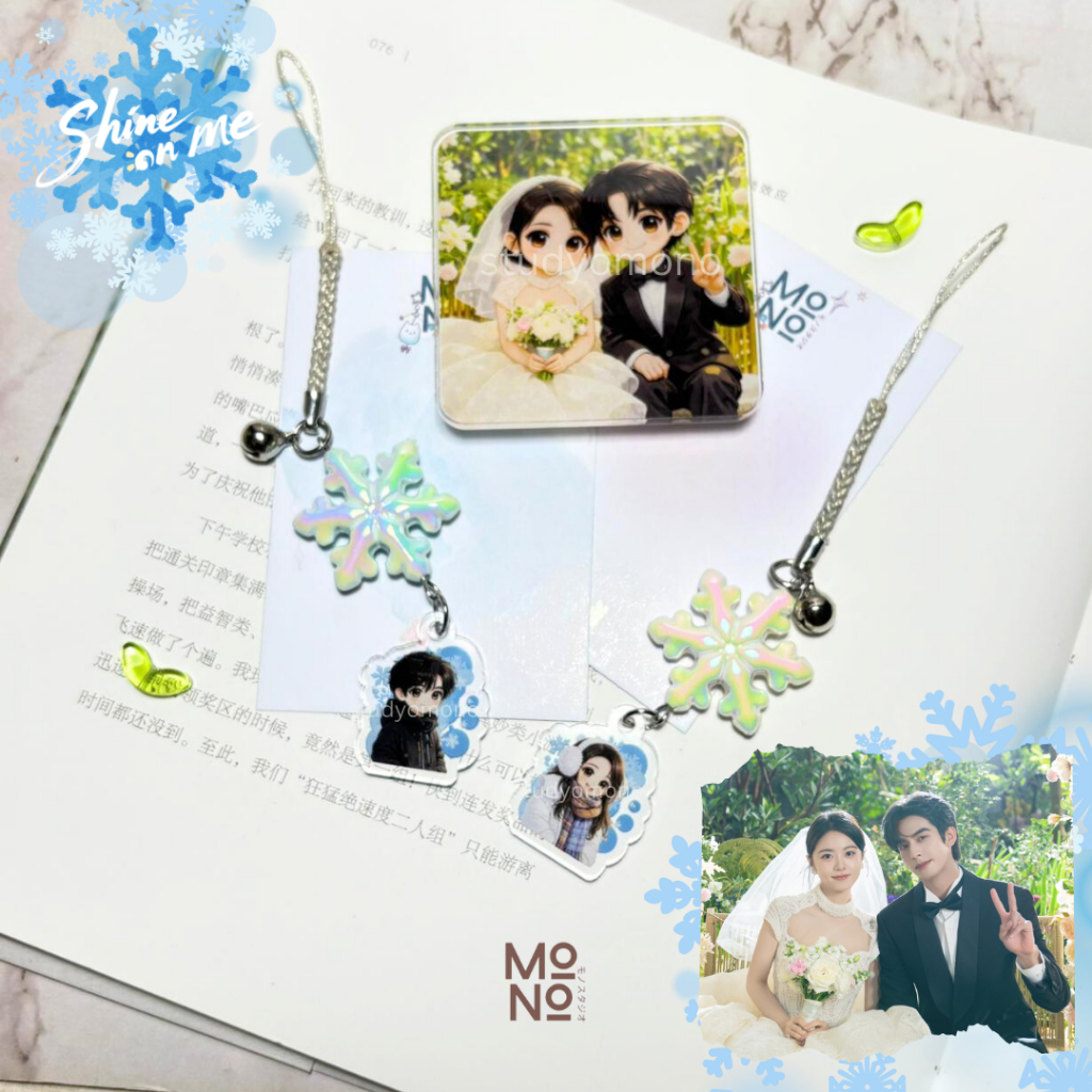 GANTUNGAN Shine On Me Phone Charm Popsocket Zhao Jinmai Song Weilong ละครจีนไม้แขวนเสื้ออะคริลิค