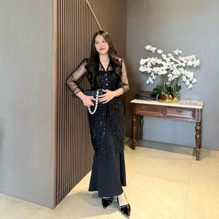 Tsamara Outer Tule Brukat Lengan Panjang Kondangan Lebaran Hijab Friendly byvitafa.id