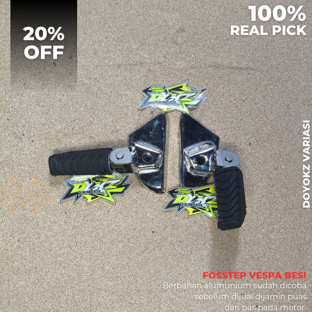 Fostps vespa sprint Primavera 150 lx 125 ชุดเหล็กโครเมียม ยางโพสต์