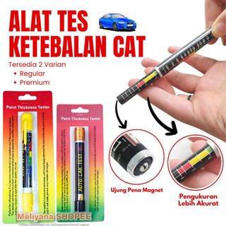 Paint Thickness Tester Alat Tes Ketebalan Cat Dempul Pernis Mobil Akurasi Tinggi Tahan Air Dengan Tip Magnet Bentuk Pena Alumunium
