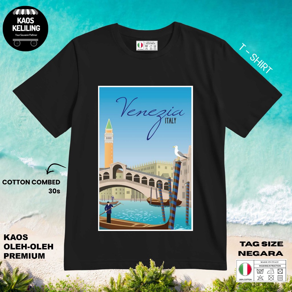 ITALY SOUVENIR T-SHIRT 19 ORIGINAL ITALY LABEL TAG ของขวัญพรีเมี่ยม SOUVENIR CLOTHES