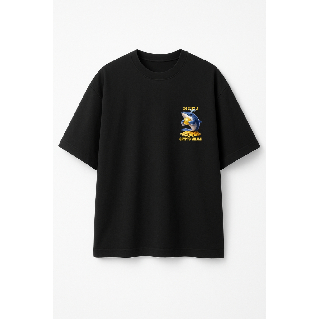 HODL - เสื้อยืด OVERSIZE Edition - Crypto Bitcoin Tshirt - เสื้อยืด Crypto - HODL Crypto Whale