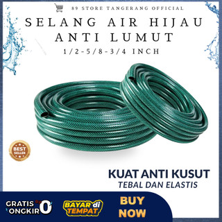 Selang Air Anti Lumut Hijau Selang Kuat Tebal & Elastis Serat Benang 1/2 5/8 3/4 Inch – 10 - 40 Meter – Tahan Lama Murah COD Gratis Ongkir