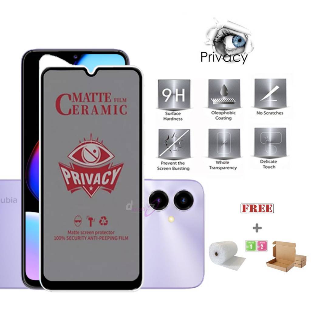 Matte Spy ZTE nubia V80 Max V70 Max V70 Design V70 V60 Design V60 Anti-Scratch Ceramic Privacy Full 