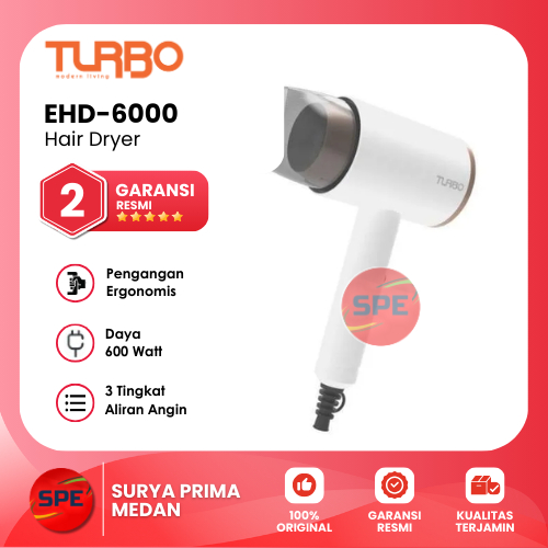 TURBO EHD-6000/EHD6000 ไดร์เป่าผม (การรับประกัน MEDAN อย่างเป็นทางการ)