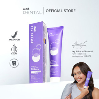 Olaif Dental Purple Whitening Toothpaste - 200g / 25g - Purple Color Corrector / Pasta Gigi Pemutih