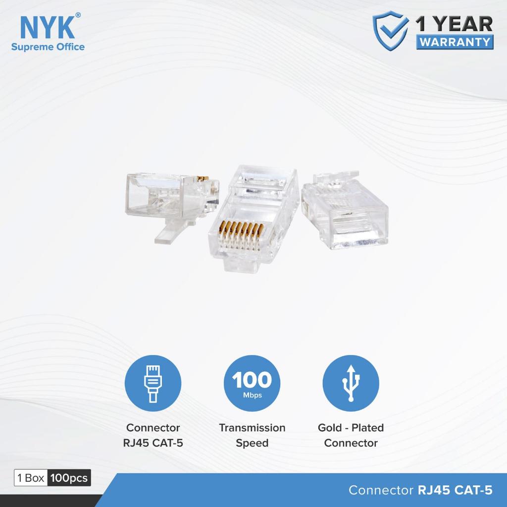 NYK RJ45 CAT5 UTP Connector 100 ชิ้น