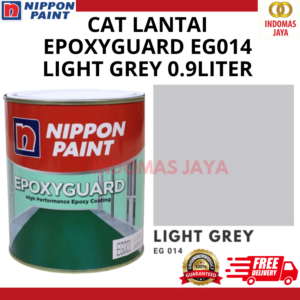 EPOXY FLOOR PAINT CERAMIC PAINT 1 KG / EPOXY GUARD 3 COMPONENTS NIPPON PAINT EG014 LIGHT GREY 0.9L