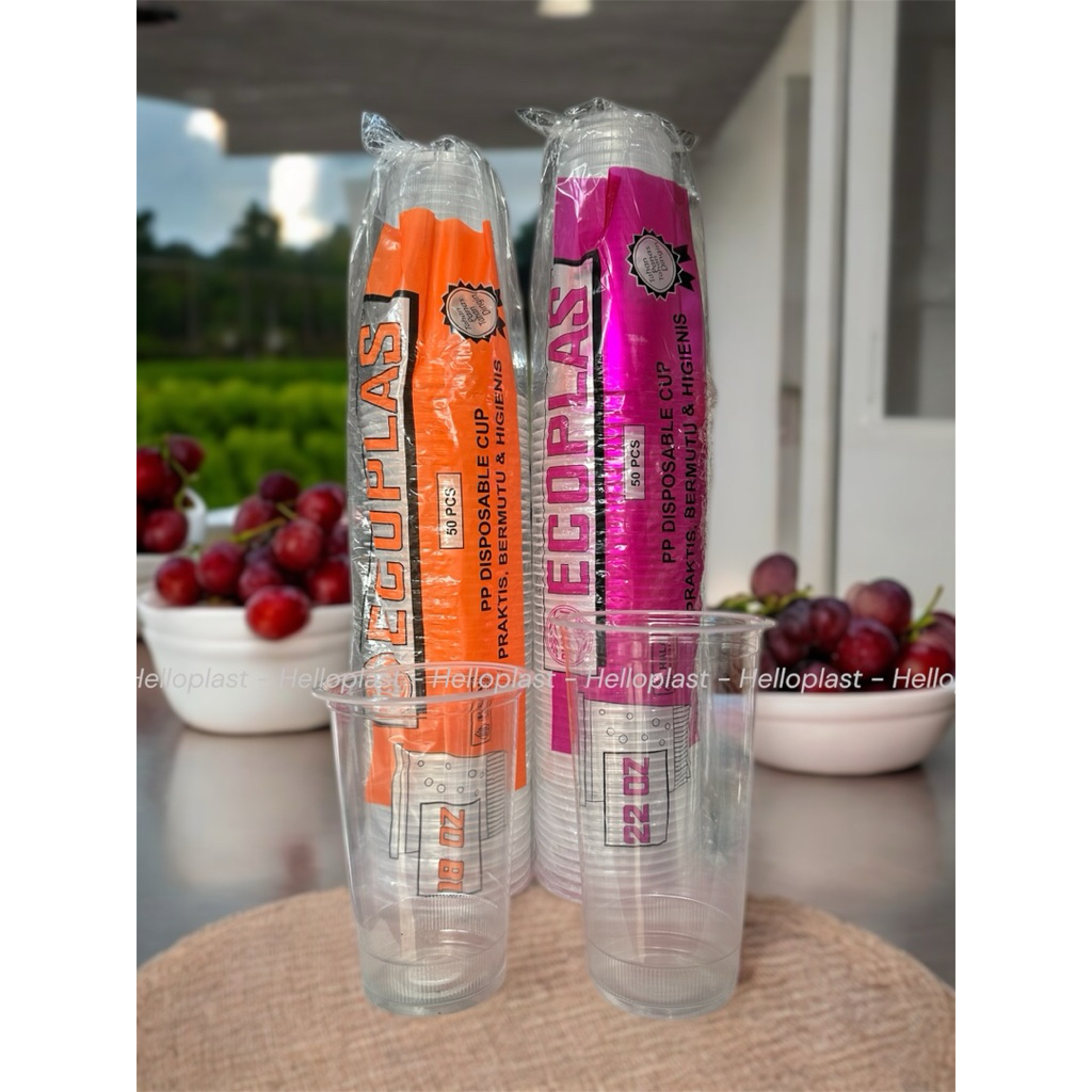 FLAT CUPS ขนาด 18oz & 22oz | แก้วแบนขนาด 18 ออนซ์ | แก้วแบน ขนาด 22oz