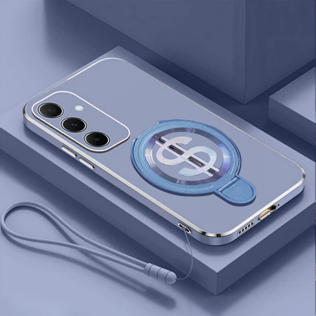 HP INFINIX SMART 10 10 PLUS Plating Dollar Ring Stand เคสชาร์จไร้สาย