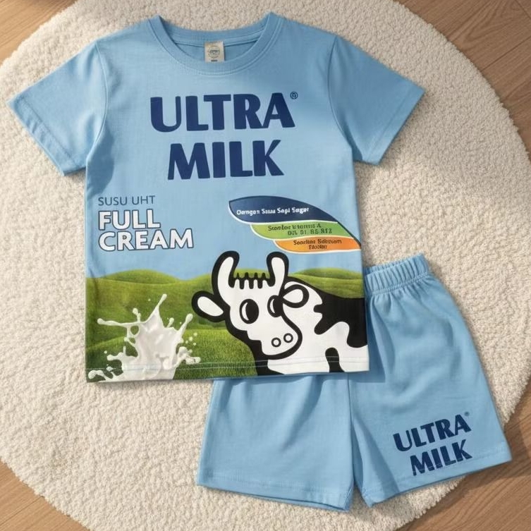 ชุดเด็ก Unisex | Viral Indomie Milk Snack Motif | ชุดเดียวสําหรับเด็ก โดย ANAKDISTRO88 Set Distro Ba