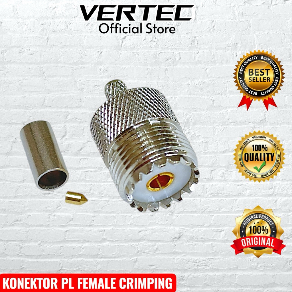 PL หญิงถึง RG58 Crimping Connector PL259 Crimp