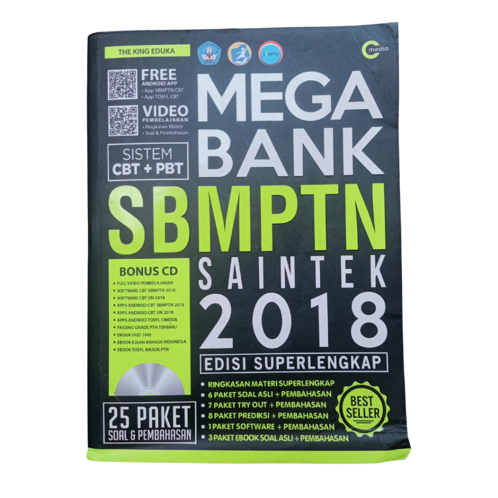 Mega Bank Book SBMPTN Saintek 25 C แพ็คเกจคําถามสื่อ