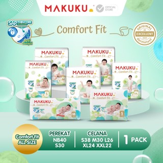 [1 PACK] Makuku SAP Diapers Comfort Fit 3.0 Pants & Tape / Celana & Perekat Popok Bayi Regular Pack NB40 / S30 / S38 / M30 / L26 / XL24 / XXL22