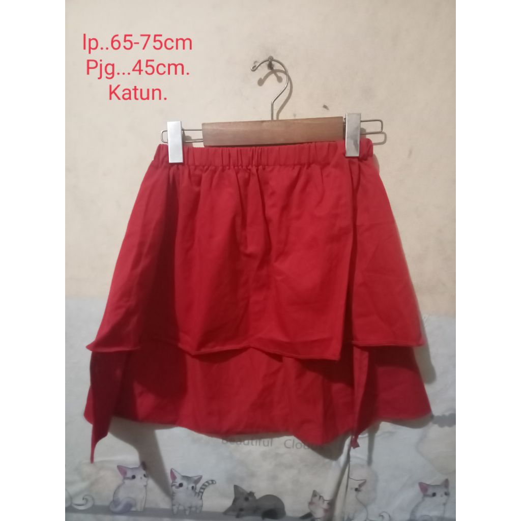 KATUN กระโปรงสั้น/กระโปรงผ้าฝ้าย (lp...65-75cm,Pjg...45cm).
