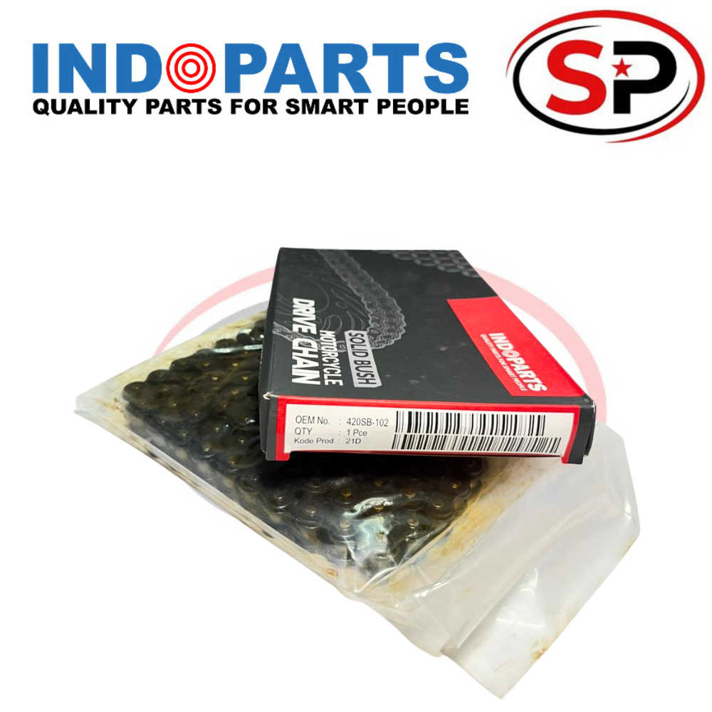 WHEEL CHAIN/420SB-102/DRIVE CHAIN (SOLID BUSH) /HND BLADE/ORIGINAL INDOPARTS