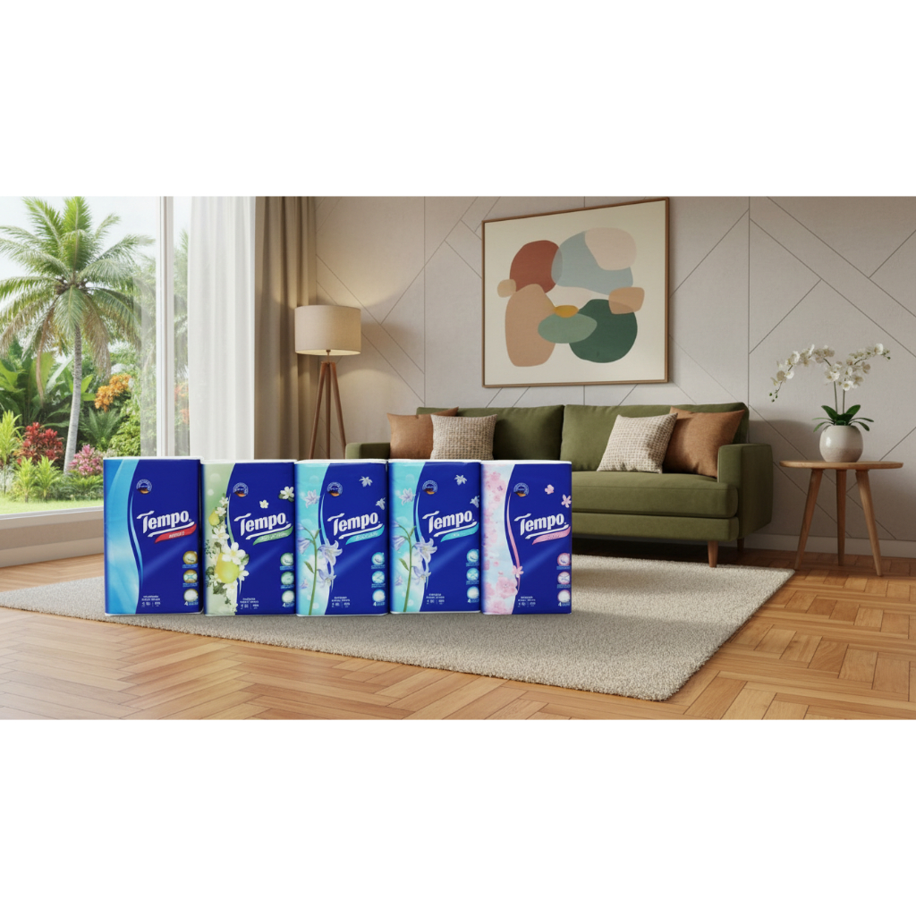 กระดาษเช็ดหน้า Tempo Soft Pack 4ply 480ply Premium