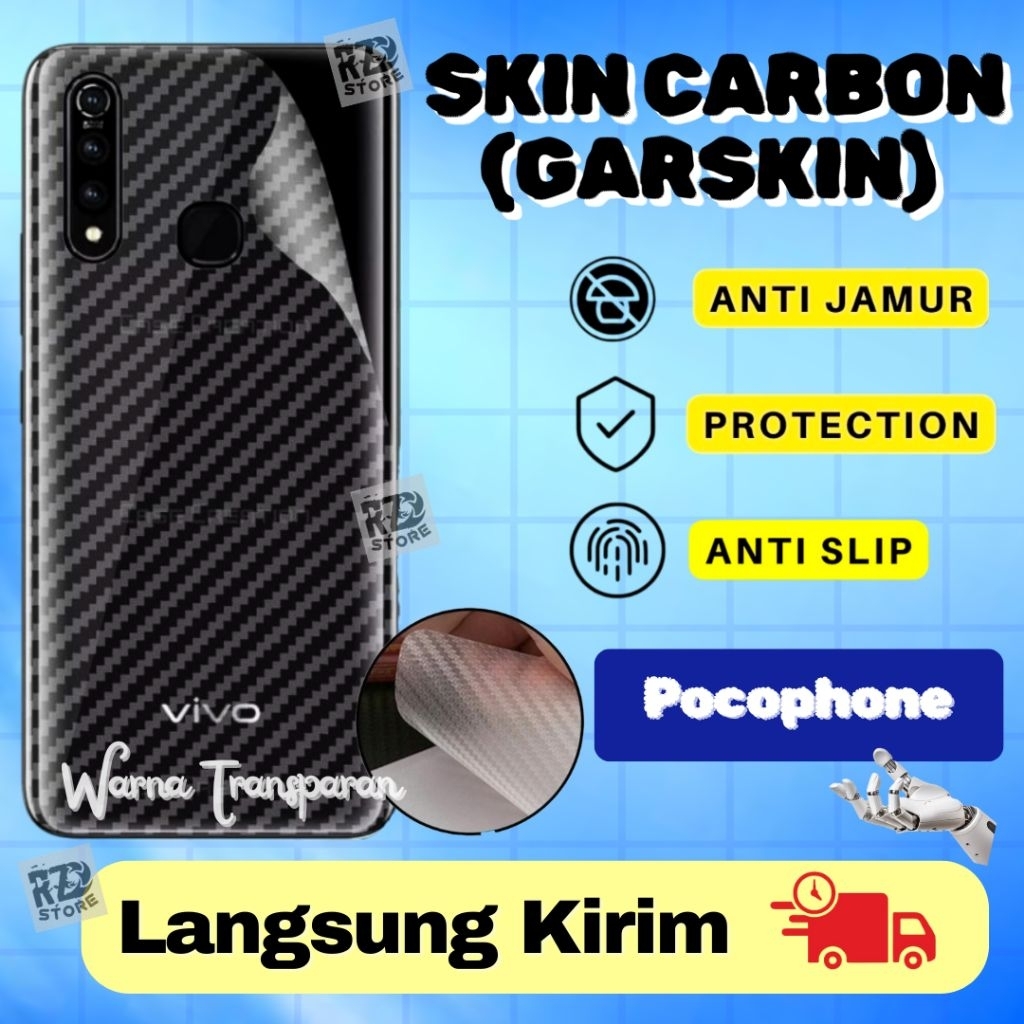 SKIN CARBON ANTI-FUNGAL GARSKIN POCO X7 F6 F7 PRO C31 C71 C75 M6 M7 CARBON PROTECTOR Casing Handphon