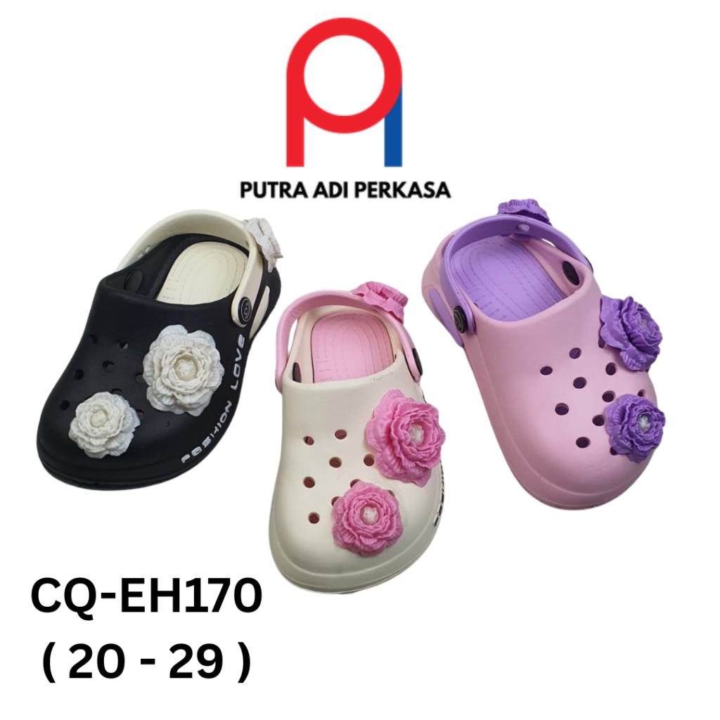 Baim Clogs jibbits รองเท้าแตะเด็กผู้หญิง Elegant Flower CQ-EH170