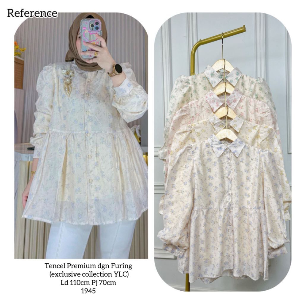 KEMEJA YLC PREMIUM ORIGINAL BLOUSE / เสื้อท็อปผู้หญิงสไตล์เกาหลี / เสื้อ YLC