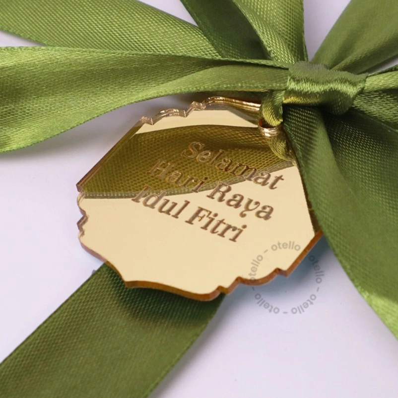 GANTUNGAN อะคริลิค Eid al-Fitr แขวนแท็กพัสดุแขวน Eid พัสดุตกแต่ง Otello Hangtag ตกแต่ง Otello ของขวั