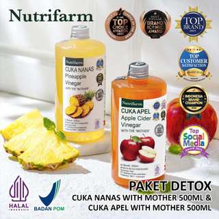Nutrifarm Paket Detox 2 In 1 Cuka Nanas, Cuka Apel 500ml