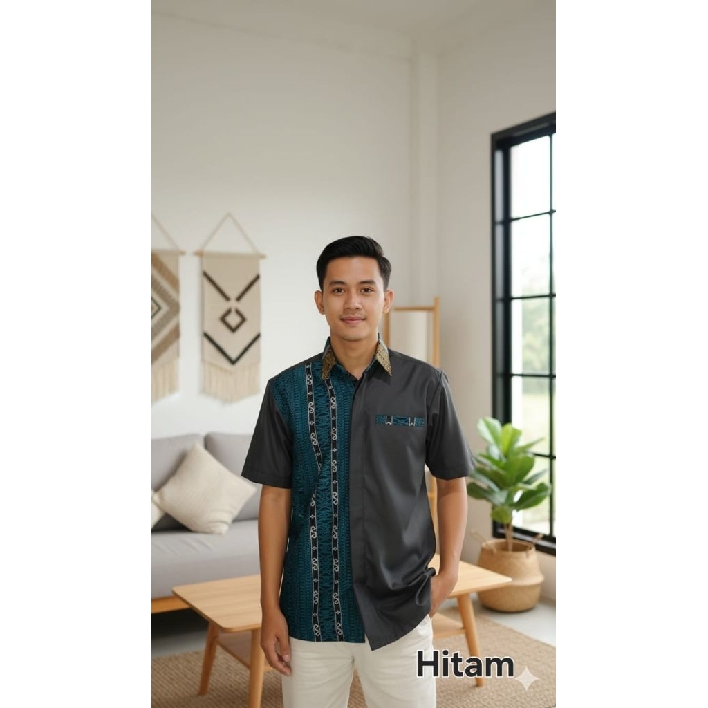 KEMEJA เสื้อชาติพันธุ์หนาระดับพรีเมียมสําหรับผู้ชาย, วัสดุ HQ Toyobo ระดับพรีเมียม, Non-Layered