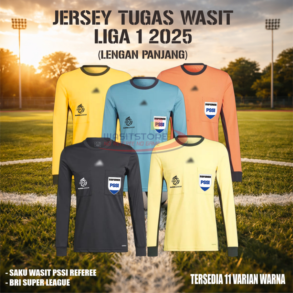 I LEAGUE REFEREE ASSIGNMENT SHIRT 2025/2026 LONG SLEEVE (กระเป๋า PSSI REFEREE, BRI SUPER LEAGUE)