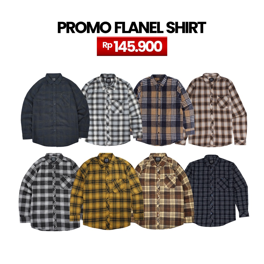 KEMEJA Rown Division Flannel Shirt - Rowndvsn Flannel Shirt 145,900
