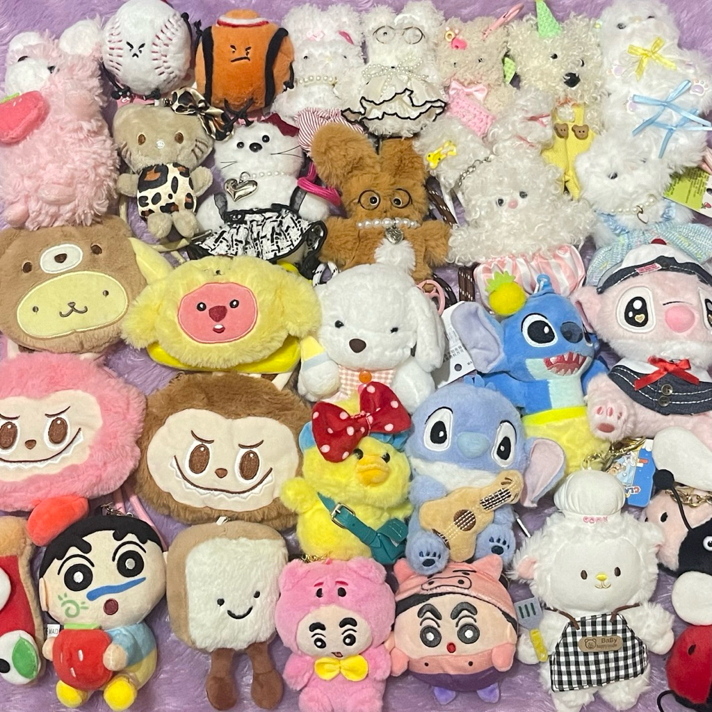 GANTUNGAN [READY] KEYCHAIN PART 2 KEYCHAIN BAGCHARM KEYCHAIN STITCH RABBIT DOGGY BALL SHINCHAN DIY P