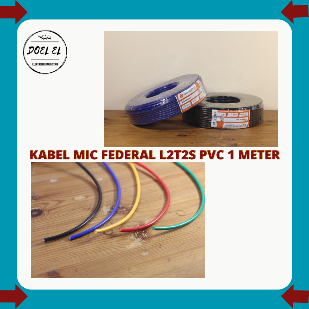 สายไมโครโฟนสเตอริโอ FEDERAL 2 X 20 | สายไมค์หนึ่งเมตร