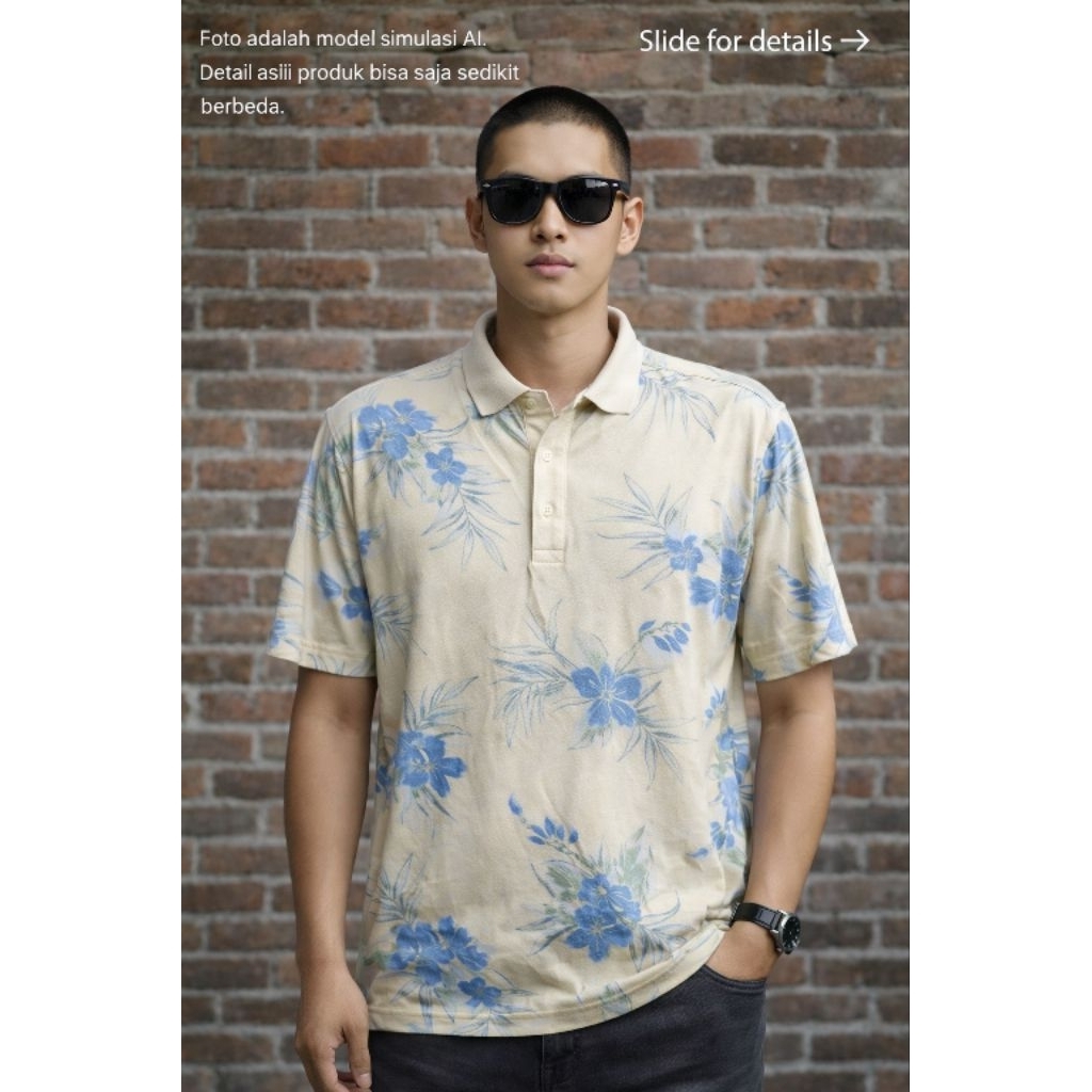 (ตัวใหม่) เสื้อโปโล GR*G N*RMAN 0R1 ไซส์ L (P72 x L55)