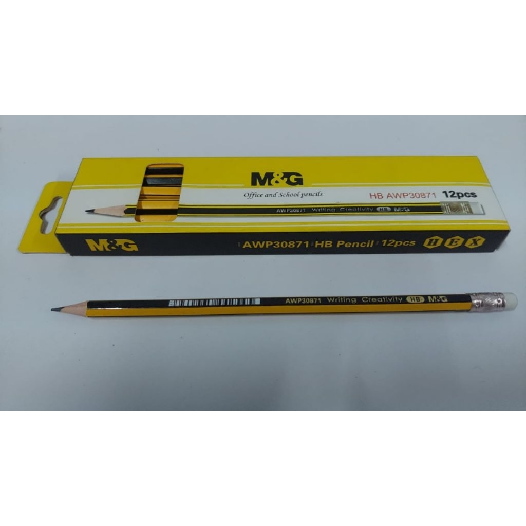 [DOZEN] HB PENCIL AWP30871 MG / PENCIL + ERASER HB AWP30871 HEXAGONAL PENCIL