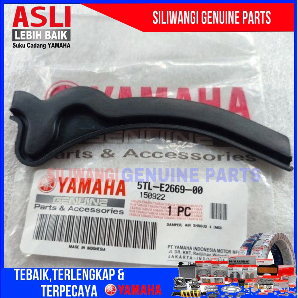 MESIN 5TL-E2669-00 ซีล Damper Air Shroud 4 ฝาครอบยางเครื่องยนต์ซ้ายด้านหลังเดิม Yamaha Mio Fino Yama