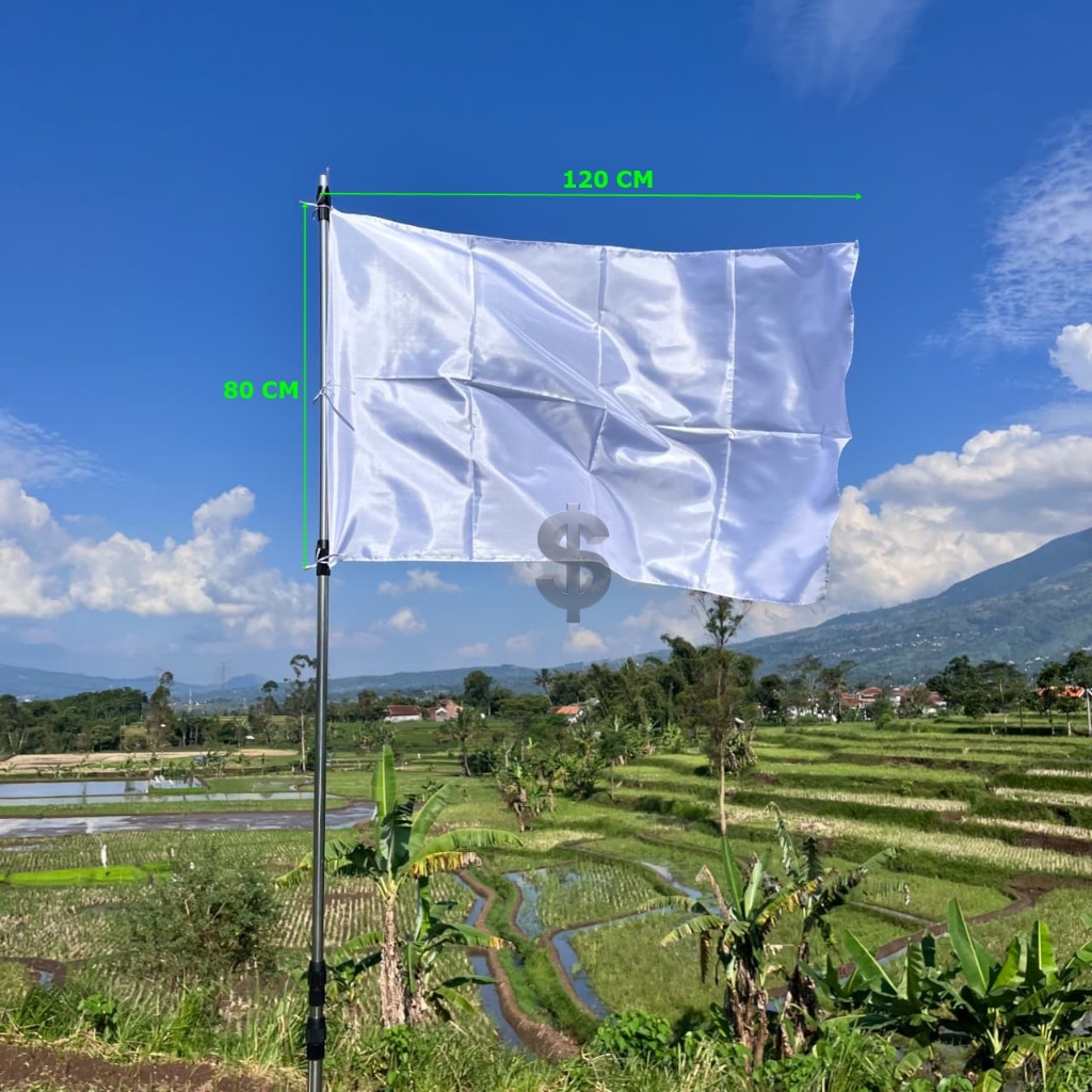 PLAIN WHITE FLAG 120 CM x 80 CM