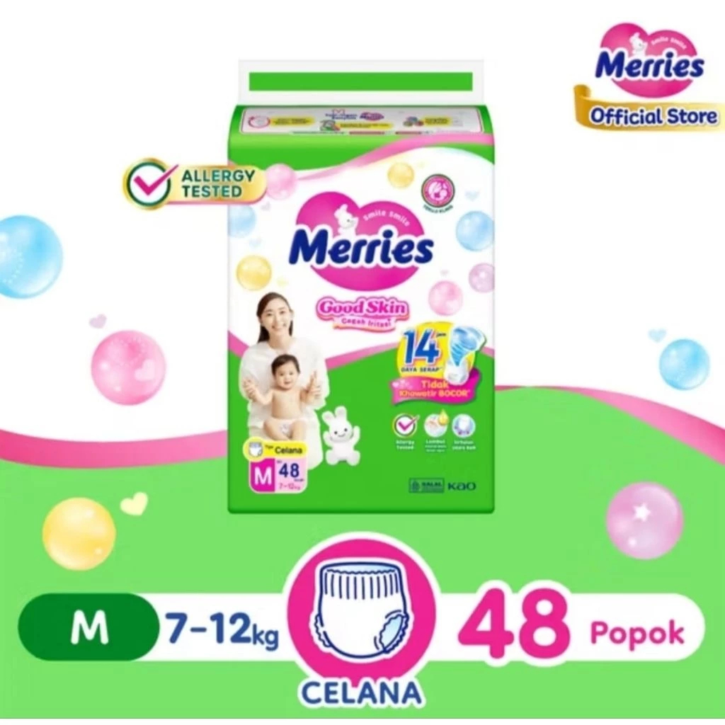 MERRIES DIAPER PANTS GOOD SKIN DIAPER PANTS