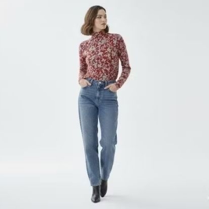 เสื้อยืดแขนยาวคอเต่าผู้หญิง Karen Scott