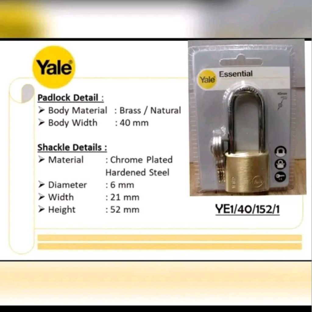 กุญแจ Yale/กุญแจ Padlok/Fence/Yale