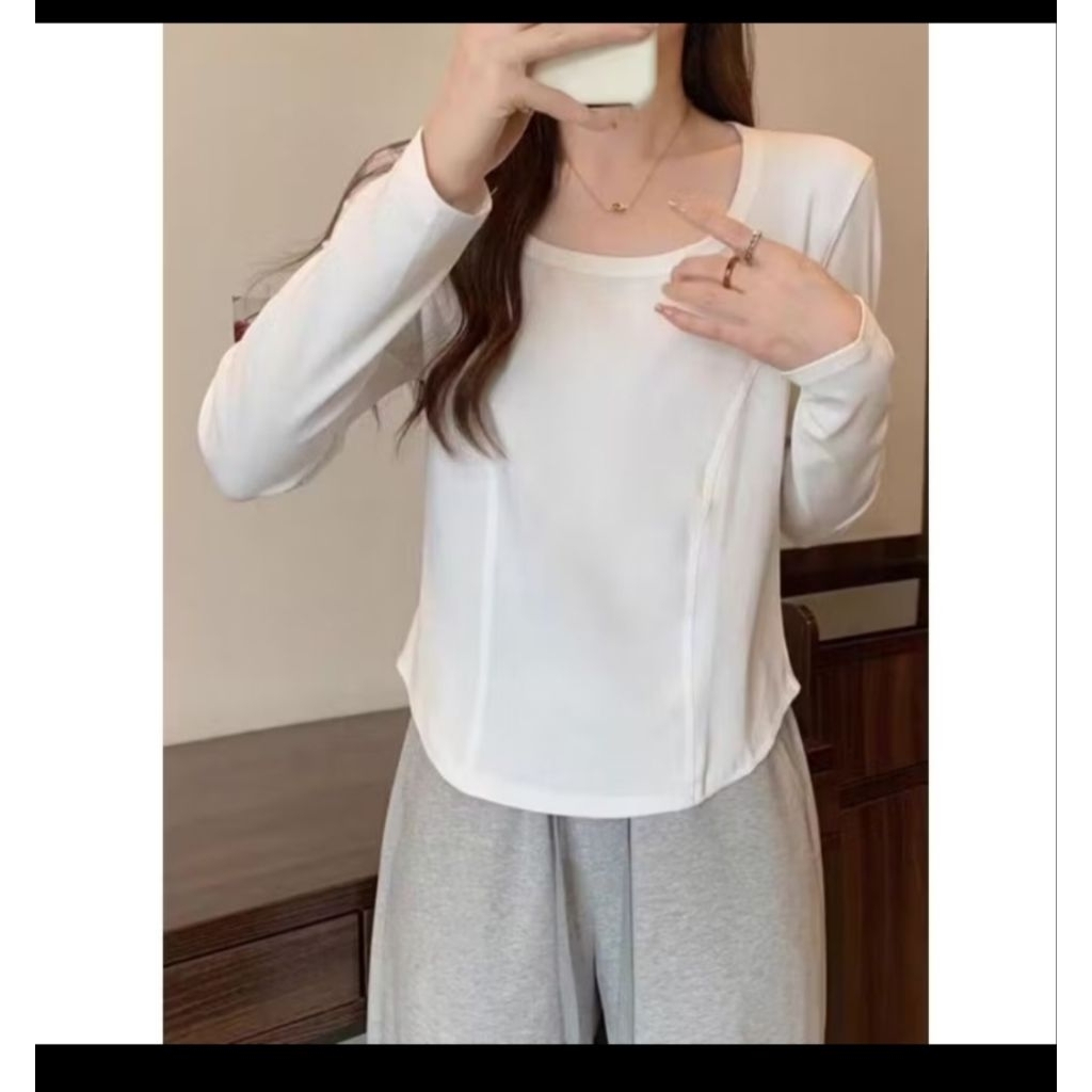 เสื้อท็อปแขนยาวผู้หญิง Wanwan Clothing 8831 Bangkok