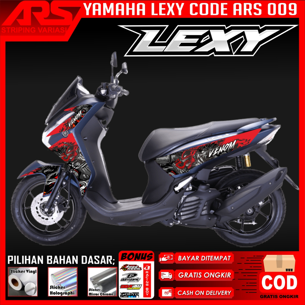 STRIPING Sticker Yamaha LEXI 125 Sticker Yamaha LEXI 125 Striping Yamaha LEXI Simple Racing ARS 009